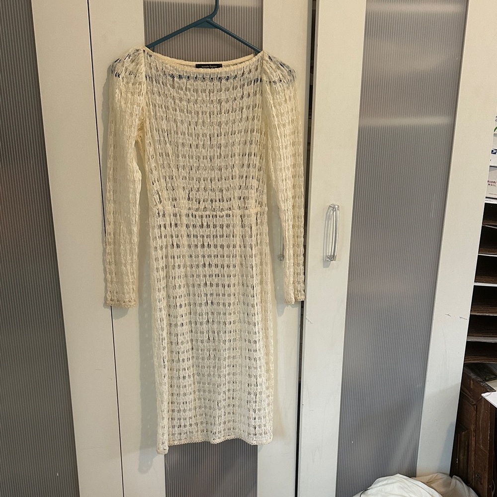 Nanette Lepore Cream Long Sleeve lace Dress